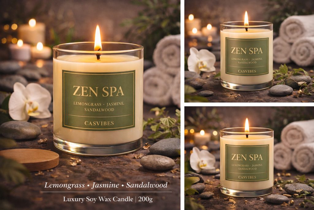 Casvibes Zen Spa – Luxury Soy Wax Candle