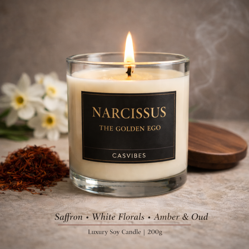 Casvibes - Narcissus - The Golden Ego - Luxury Soy Wax Candle