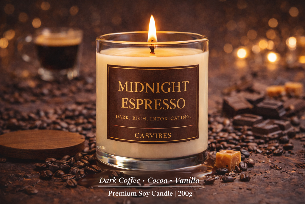 Casvibes Midnight Espresso – Soy Wax Coffee Candle