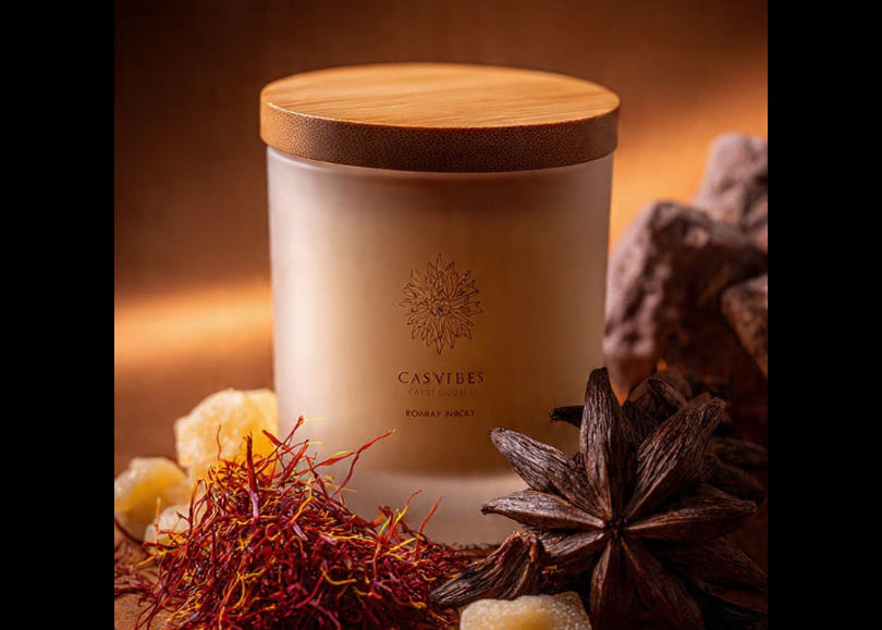 Casvibes Royal Amber – Luxury Soy Wax Candle