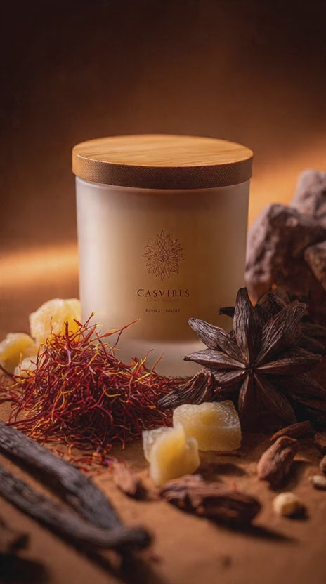 Casvibes Royal Amber – Luxury Soy Wax Candle
